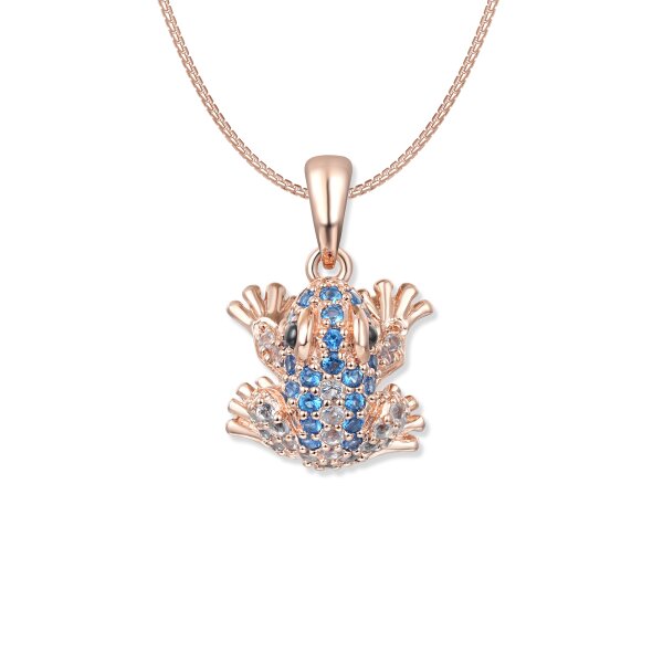 Lou Blue Frosch Halskette