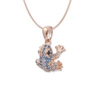 Lou Blue Frosch Halskette