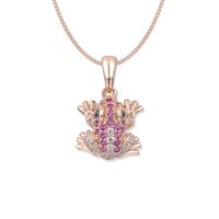 Ivy Pink Frosch Halskette