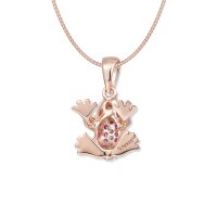 Ivy Pink Frosch Halskette