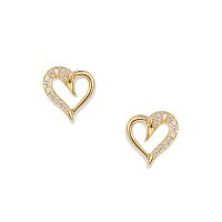 Crystal Schwan Herz Ohrringe