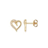 Crystal Schwan Herz Ohrringe