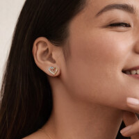 Fusion Schwan Herz Ohrringe