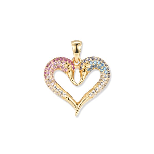 Fusion Schwan Herz Anh&auml;nger