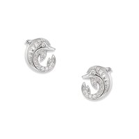 White Delfin Infinity Ohrringe