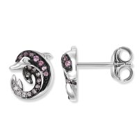 Pink Delfin Infinity Ohrringe