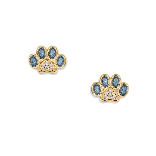 Azur Paw Pfoten Ohrringe