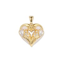 Crystal Birds Herz Anh&auml;nger