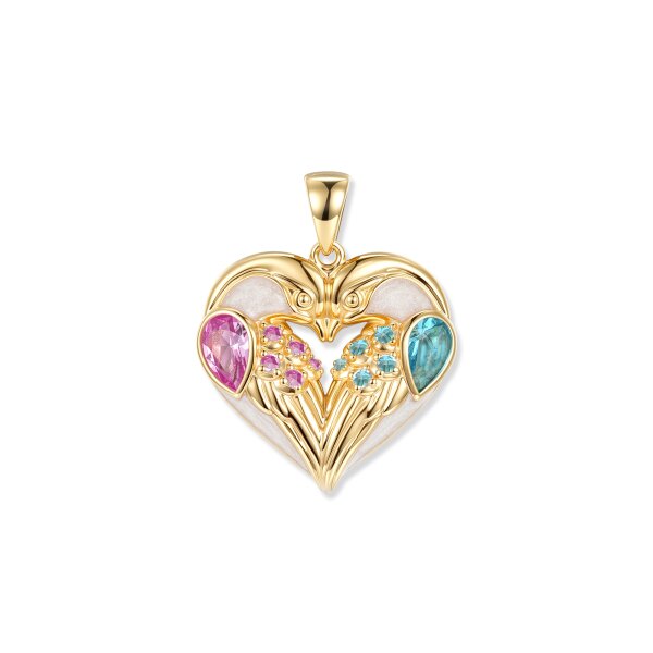 Fusion Birds Herz Anh&auml;nger