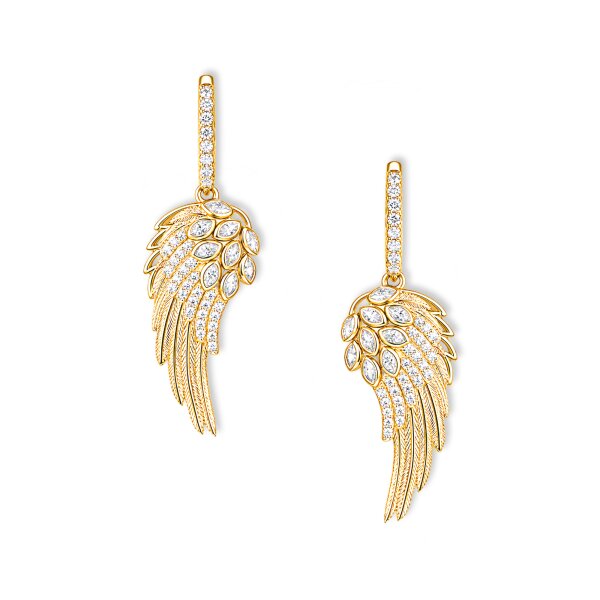 Seraph Engelsfl&uuml;gel Ohrringe Gold