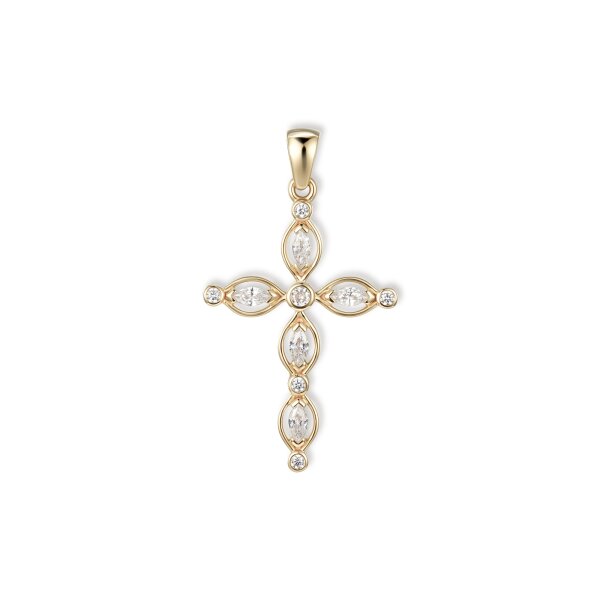 Credo Kreuz Anh&auml;nger Gold